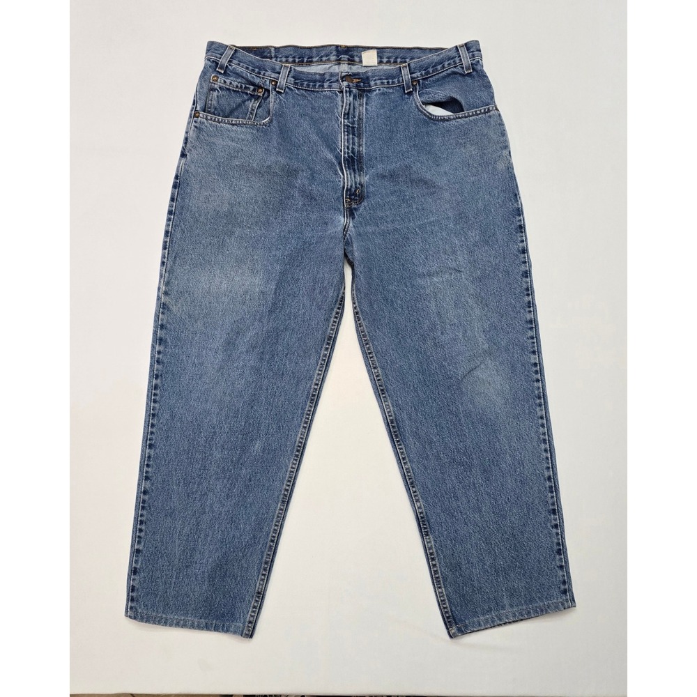 Levis 545 Loose Fit Jeans Mens 44x30  Blue Denim Vintage Brown Tab Relaxed